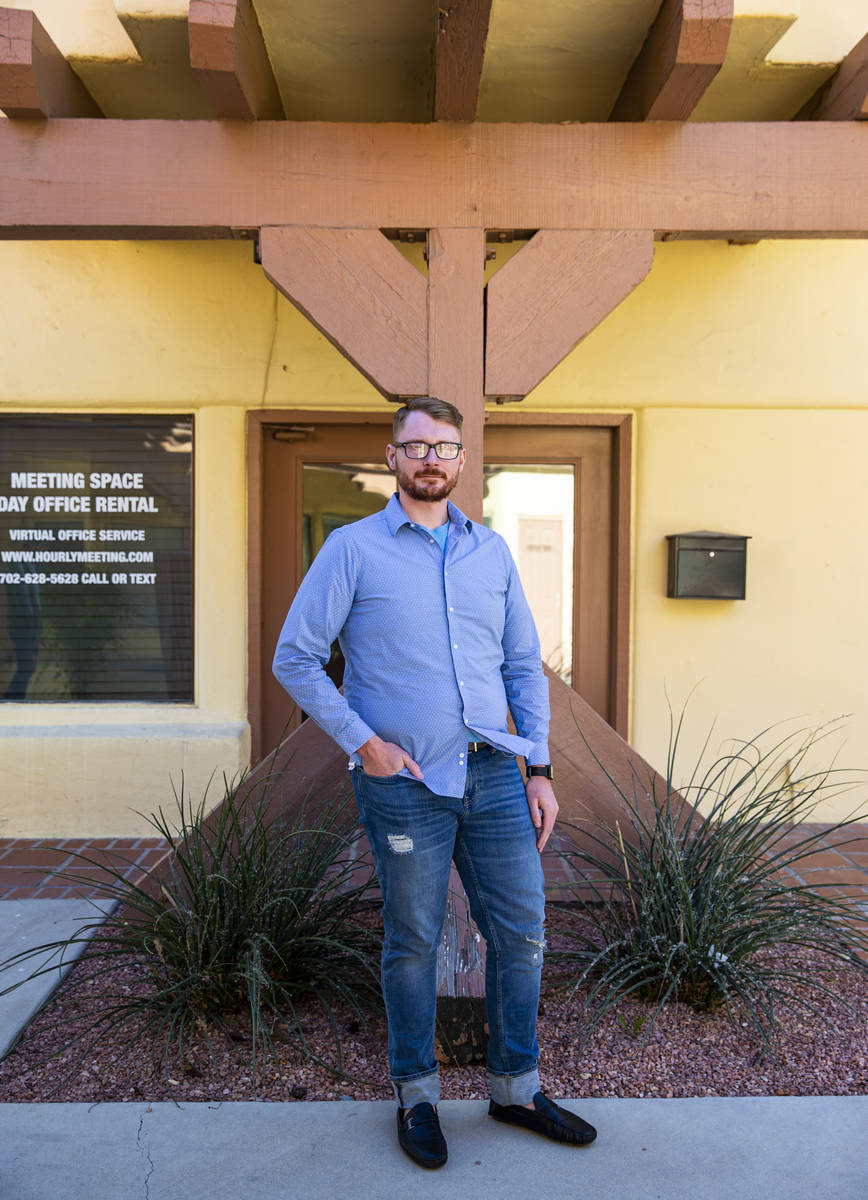 Pastor Joseph Guy poses for a portrait outside of the space for his new church, Open Arms Commu ...