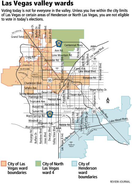 City Of Las Vegas Boundary Map Living In Cities A Must For Municipal Voting Las Vegas Review Journal