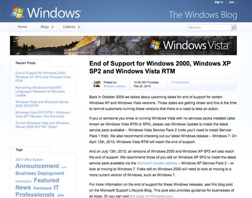 Support for Windows XP and Vista ending soon - #165 by