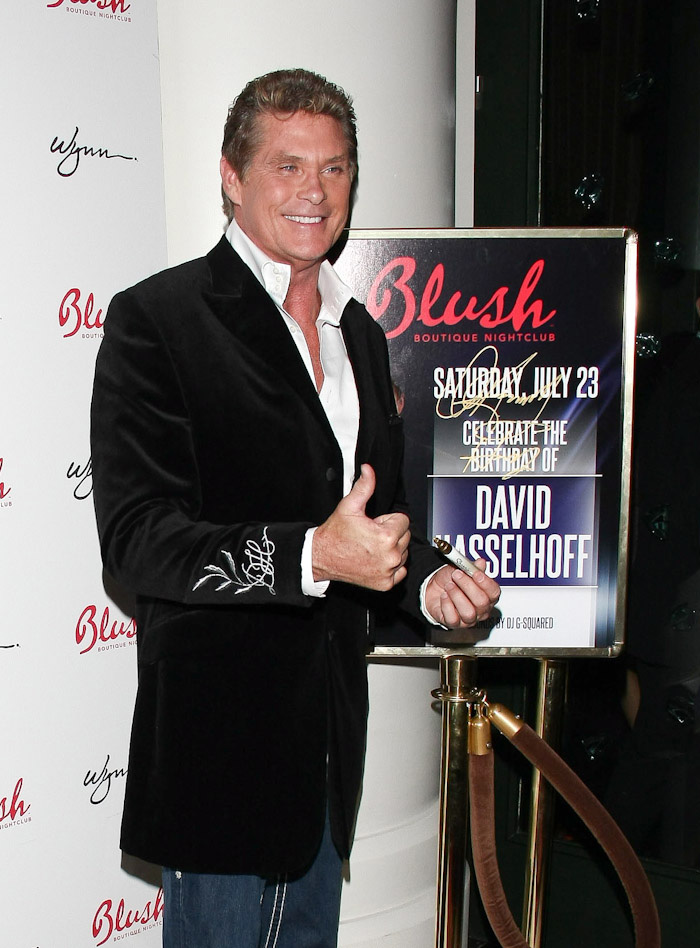 David Hasselhoff Celebrates Birthday At Blush Las Vegas Review Journal