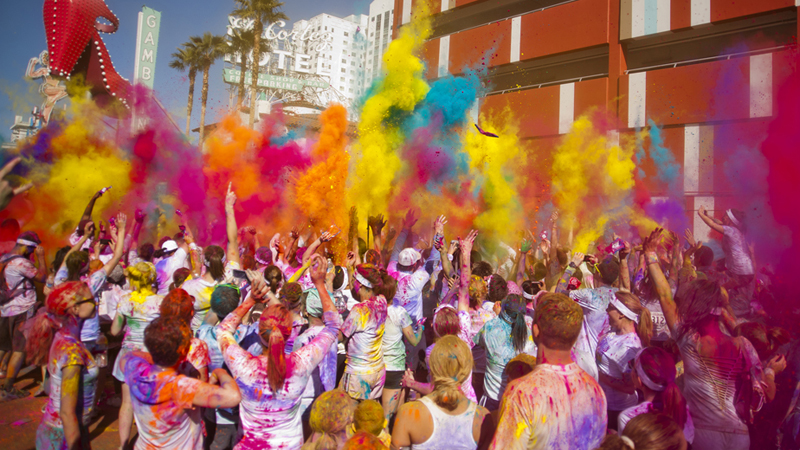 Color Run 5K fun run takes place in Downtown Las Vegas