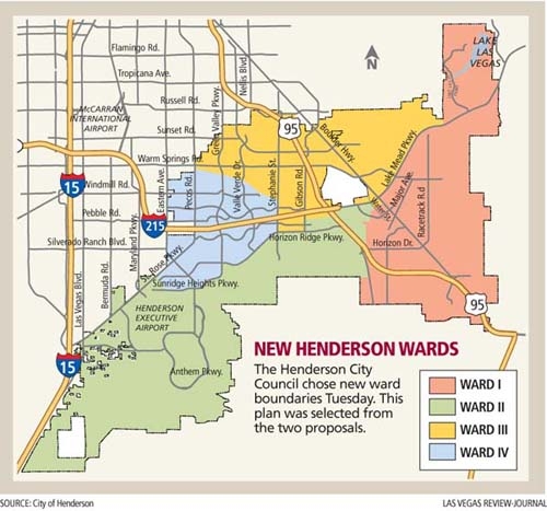 City Of Las Vegas Boundary Map Henderson City Council Revises Ward Boundaries | Las Vegas Review-Journal
