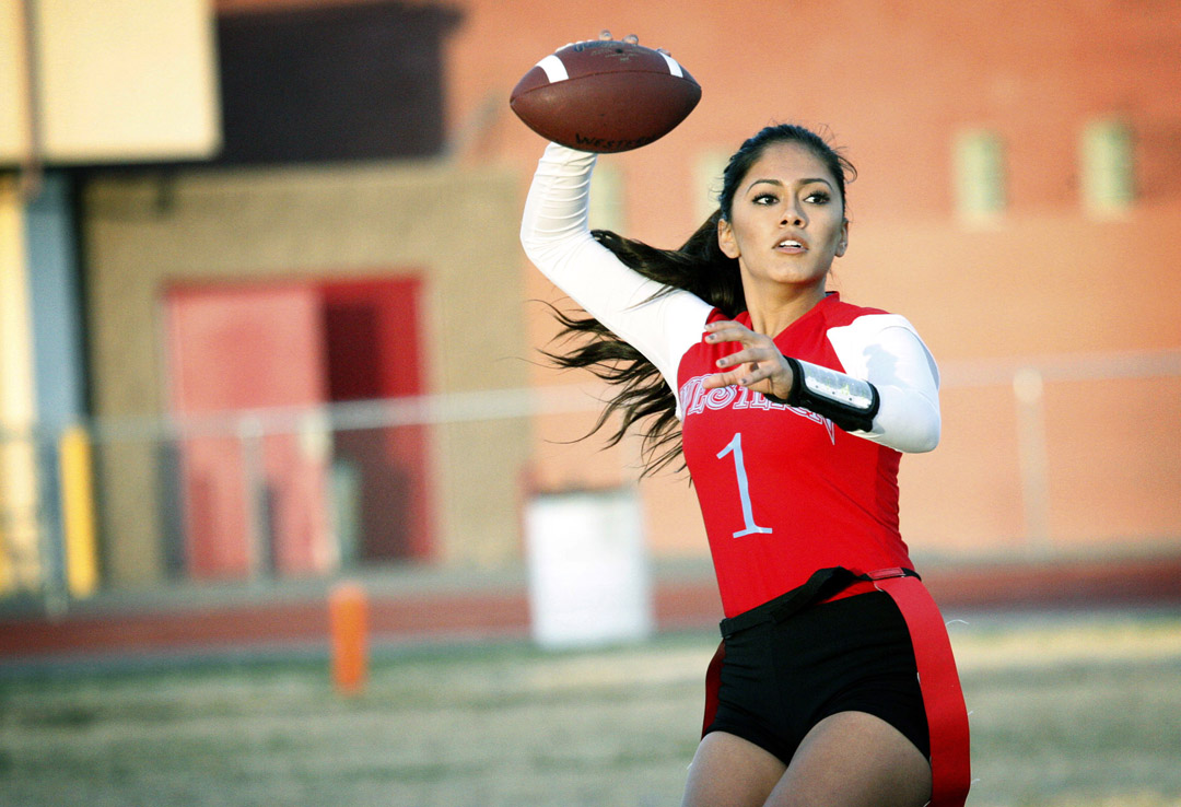 Western High School flag football quarterback Tish Mollineda looks to make ...