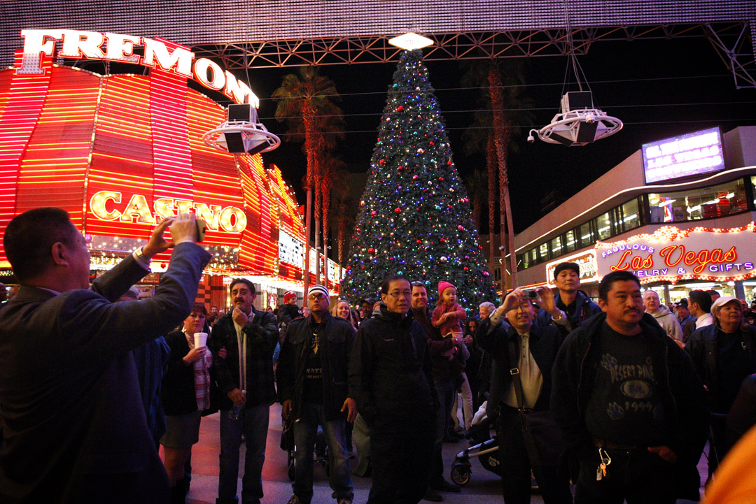 Christmas Tree Lighting  Fremont Street Experience