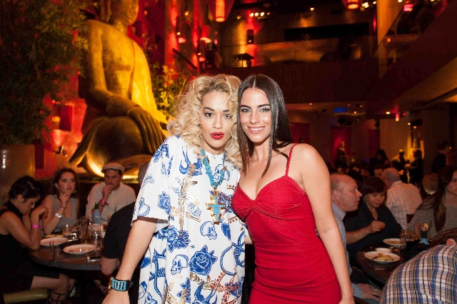 British pop singer Rita Ora (and Rob Kardashian's ex) sang Saturday at Tao, where she ran into "90210's" Jessica Lowndes.