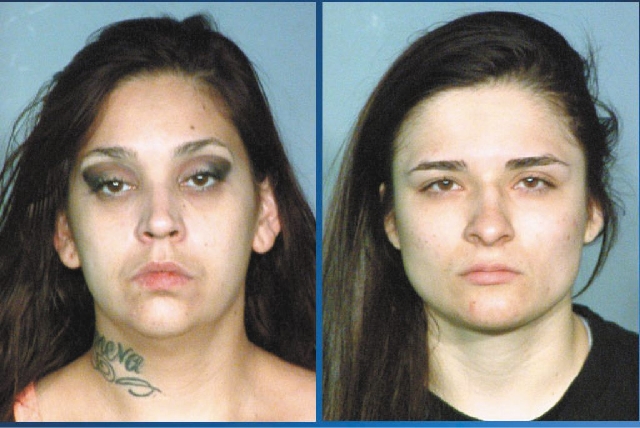 Melissa Heath, left, and Ashley Garcia face charges in burglary on March 7 in which a man was shot.