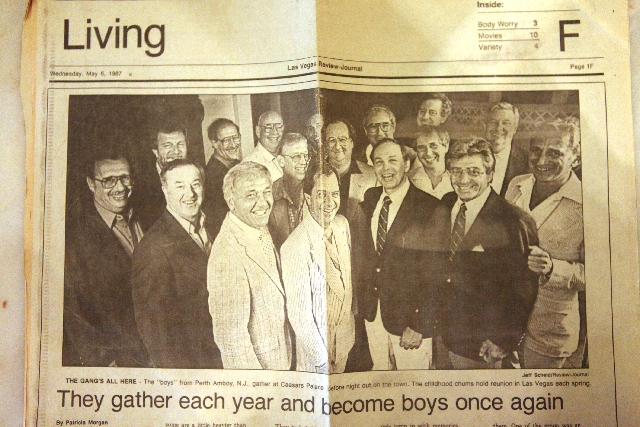 A photo in the May 6, 1987, Las Vegas Review-Journal shows the friends who grew up in New Jersey and have been meeting in Las Vegas annually since the late 1970s.