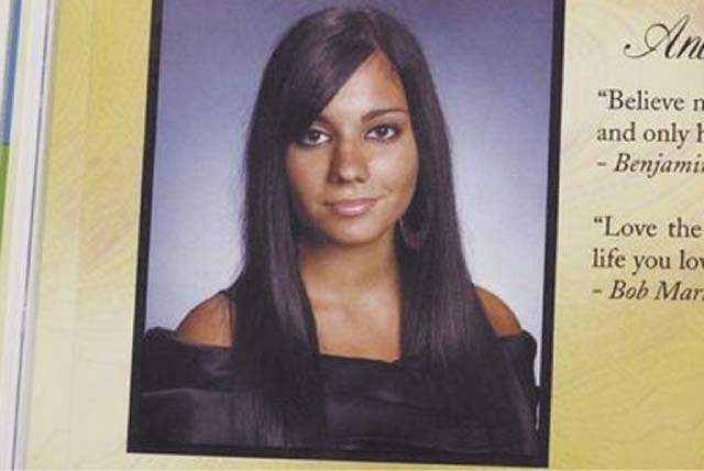 In this photo copied from a 2010 Sleepy Hollow High School yearbook, high school student Andrea Rubello is shown. Police say Rubello, a junior at Hofstra University, was shot and killed on Friday  ...