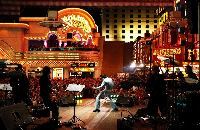 Eli Williams takes his turn onstage as the King of Rock 'n' Roll on May 10.