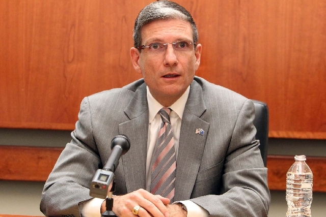 U.S. Rep. Joe Heck, shown in this file photo, hosted a town hall forum at the Windmill Library on Tuesday.