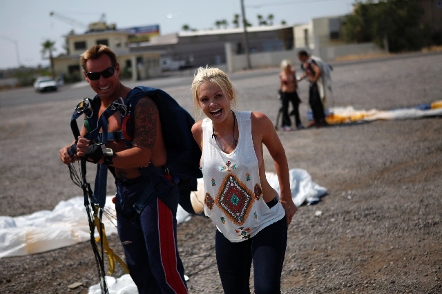 Topless Skydiver