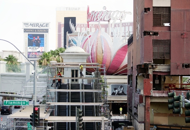 Construction of Caesars Entertainment's Gansevoort Las Vegas development, formerly Bill's Gamblin' Hall, is under way Tuesday at Las Vegas Boulevard and Flamingo Road. The property is expected to ...