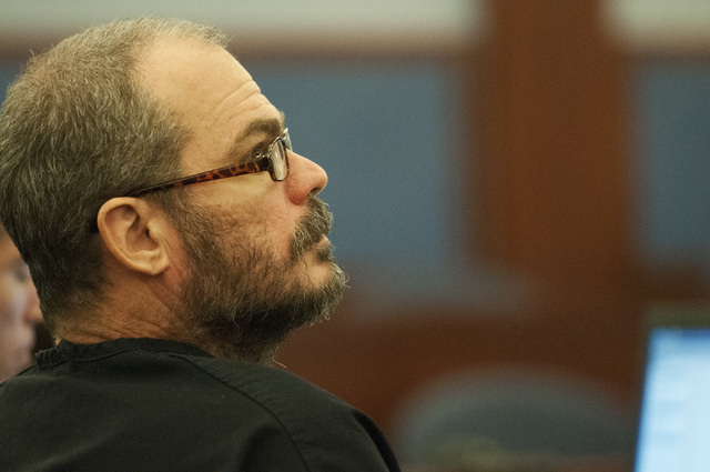 David Allen Brutsche, is seen in the courtroom for his preliminary hearing at the Regional Justice Center, Thursday, Sept. 26, 2013, in Las Vegas, Nev. Brutsche faces charges for conspiracy to com ...