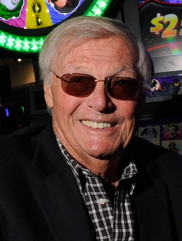 Adam West appears at the Aristocrat Technology booth to unveil the Batman slot machine during G2E at the Sands Expo and Convention Center on Wednesday, Sept. 25, 2013. West was the actor who portr ...