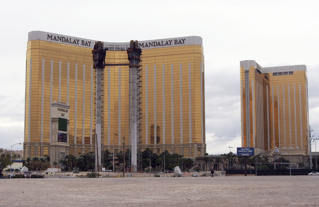 The Skyvue Ferris wheel project is seen near the Mandalay Bay hotel-casino in Las Vegas, Wednesday, Oct. 9, 2013. (Jerry Henkel/Las Vegas Review-Journal)