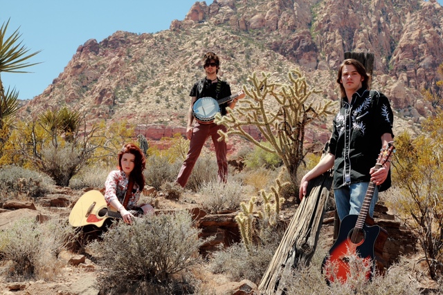 Members of the band Tenasie, from left, Tenasie Bowe, Matt Keyler and Jordan Harazin are seen in this undated publicity photo taken at Spring Mountain Ranch State Park. New to the group is drummer ...