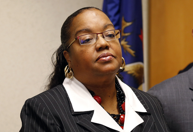 Wayne County Prosecutor Kym Worthy announces second-degree murder charges against Theodore P. Wafer, 54, of Dearborn Heights, during a news conference in Detroit Friday, Nov. 15, 2013. Wafer also  ...