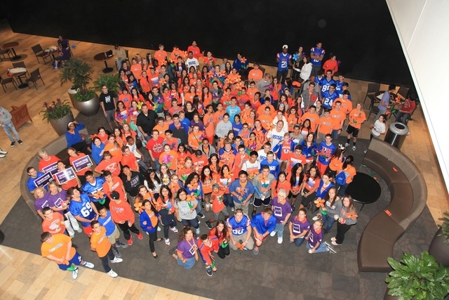 More than 300 Bishop Gorman High School students and their friends, some seen here, gathered to take part in the Walk to End Alzheimer’s Oct. 26 at the Fashion Show mall, 3200 Las Vegas Blvd. So ...