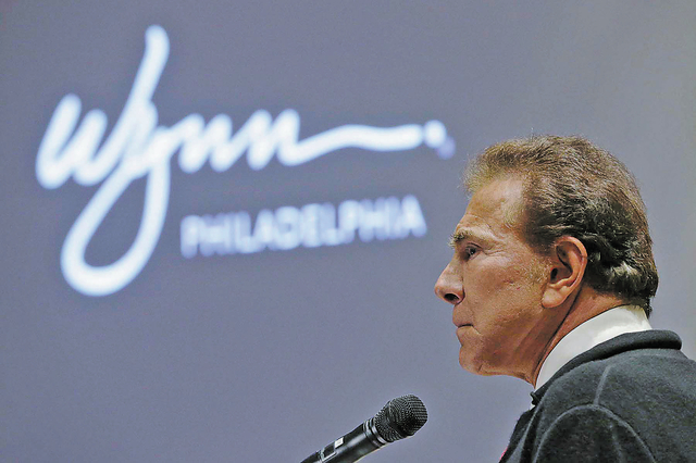FILE - In the Feb. 12, 2013, file photo casino mogul Steve Wynn addresses the Pennsylvania Gaming Control Board in Philadelphia. The University of Iowa announced Thursday, Aug. 8, 2013, Wynn will ...
