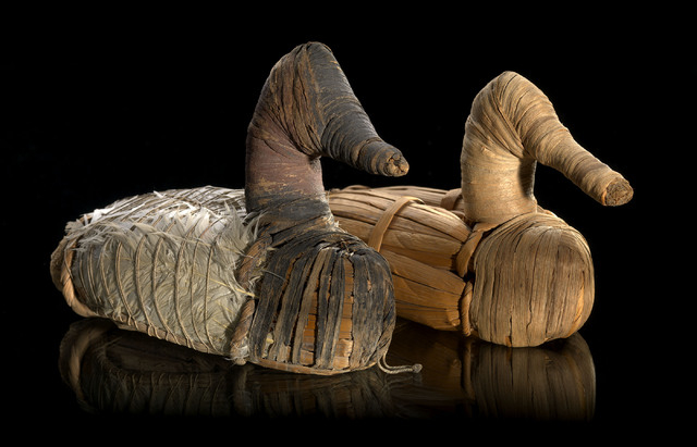 Duck decoys, circa 400 BC-AD 100, are in the National Museum of the American Indian of the Smithsonian Institution. (Courtesy/Ernest Amoroso)