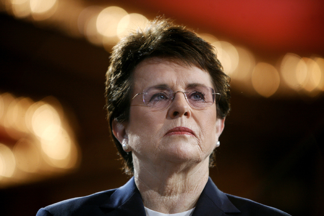 Tennis champion Billie Jean King is shown in a 2007 file photo. The White House says King and U.S. Ambassador to Russia Michael McFaul will join the Sochi Olympics opening ceremony delegation. (AP ...