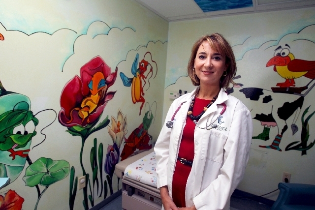 Dr. Alexandra Walsh stands in a room at Comprehensive Cancer Centers of Nevada. (Review-Journal/File)
