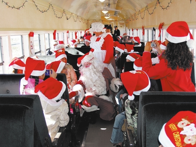 Santa and Mrs. Claus ride the rails with children departing from the Nevada State Railroad Museum, 600 Yucca St. St.