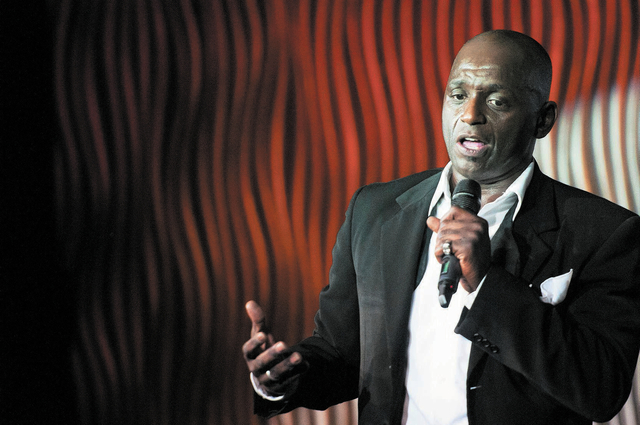 Sean E. Cooper performs a song during his show at Sin City Theatre inside Planet Hollywood hotel-casino in Las Vegas, Saturday, Dec. 7, 2013. (Erik Verduzco/Las Vegas Review-Journal)