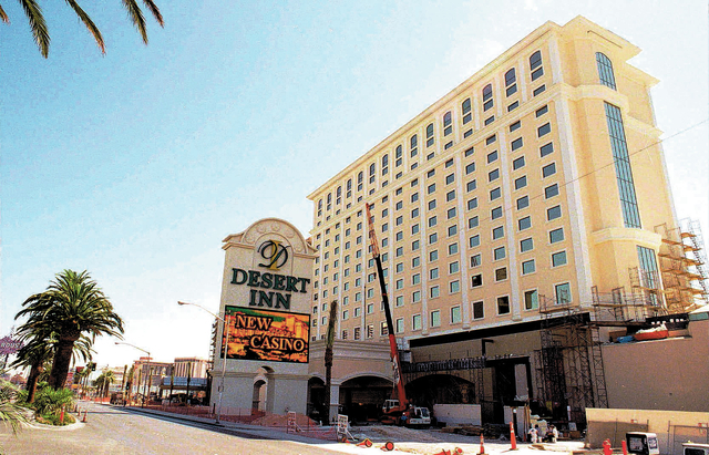 The $190 million remodeling and expansion continues on the Desert Inn Resort and Casino, Monday, Aug. 4, 1997, in Las Vegas. ITT Corp., which owns the Strip resort, has sold part of its stake to i ...