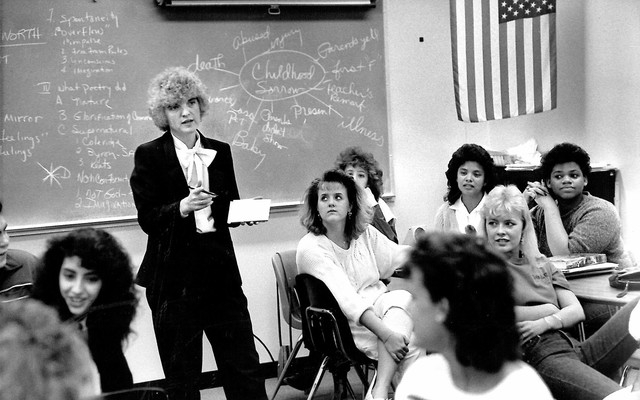 Roberta C. Cartwright, the namesake of Cartwright Elementary School, teaches at Chaparral High School, 3850 Annie Oakley Drive, in 1986. (Special to View)