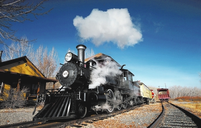 The Nevada State Railroad Museum runs the annual Santa Train with Locomotive No. 25 in Carson City, Nev., Sunday, Dec. 1, 2013. The engine, built in 1905, was initially purchased by the Virginia & ...
