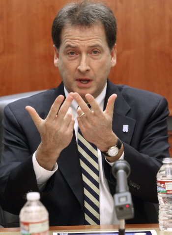 Nevada Lt. Gov. Brian Krolicki talks about the possibility of bringing the 2016 Republican National Convention to Las Vegas during an editorial board meeting at the Review-Journal, Monday, Dec. 2, ...