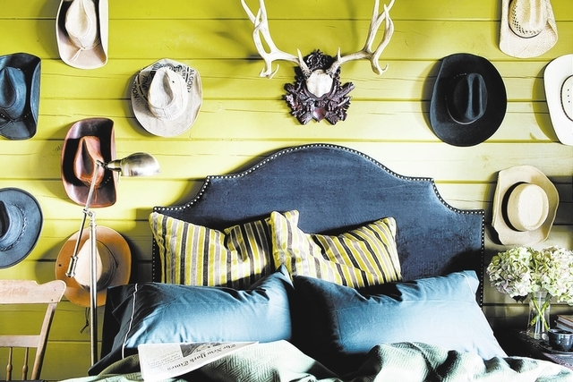 n this photo provided by Brian Patrick Flynn the designer Flynn turned to the American West for inspiration when designing this writer's cabin featured on Hayneedle.com. Flynn thinks cabin-inspire ...