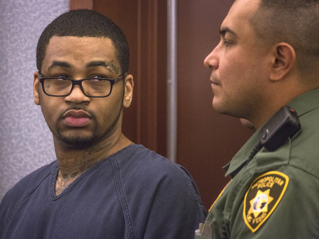 Self-proclaimed pimp Ammar Harris appears in Clark County District Court on Wednesday. District Court Judge Kathleen Delaney agreed to postpone sentencing for six weeks for Harris who was convicte ...
