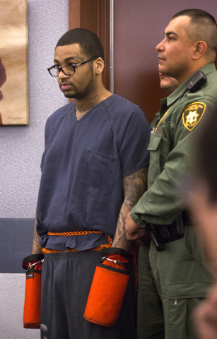 Self-proclaimed pimp Ammar Harris appears in Clark County District Court on Wednesday before District Court Judge Kathleen Delaney. The judge agreed to postpone sentencing for Harris who was convi ...