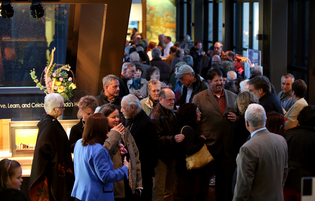 Nearly 500 people attended the grand opening event for the "Finding Fremont: Pathfinder of the West" exhibit at the Nevada State Museum, in Carson City, Nev., on Wednesday, Jan. 29, 2014 ...