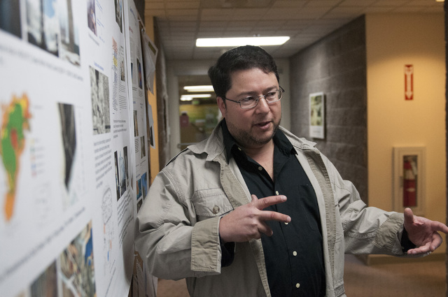 Duane Moser, assistant research professor at Desert Research Institute, explains some of his past and current projects during an interview at Desert Research Institute in Las Vegas Friday, Jan. 3, ...