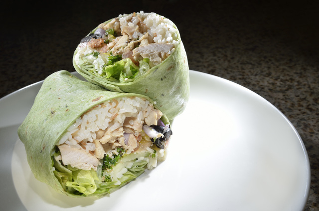 Zikiz allows diners to choose the combination of protein and fillings they want in their wraps. (Bill Hughes/Las Vegas Review-Journal)