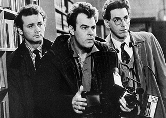 Bill Murray, left, Dan Aykroyd and Harold Ramis appear in a scene from the 1984 movie "Ghostbusters." Ramis died early Monday in Chicago. He was 69. (AP Photo, file)