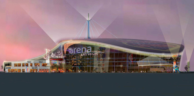 Artists rendering of proposed Las Vegas downtown arena and Arena/Live! District at Symphony Park. Submitted on Tuesday, Jan. 21, 2014. (Courtesy City of Las Vegas)