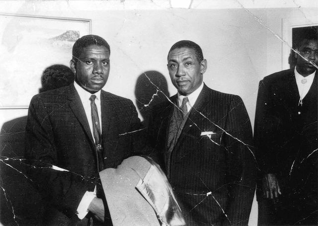 Charles Kellar, Donald Clark before a meeting with Gov. Grant Sawyer in 1961