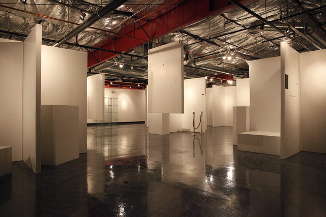 Walls that held art are now bare at the Erotic Heritage Museum in Las Vegas Thursday, Feb. 20, 2014. The museum has closed down. (John Locher/Las Vegas Review-Journal)