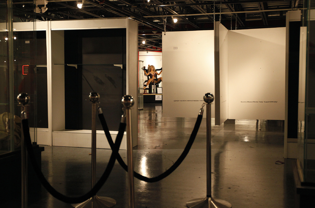 Walls that held art are now bare at the Erotic Heritage Museum in Las Vegas Thursday, Feb. 20, 2014. The museum has closed down. (John Locher/Las Vegas Review-Journal)