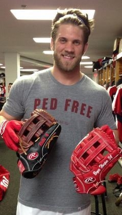 Bryce Harper wears 'PED Free' T-shirt at spring training