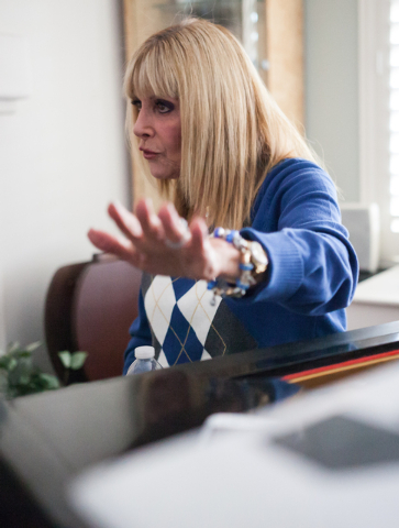 Linda November speaks during an interview with the Review-Journal at her home in Henderson on Thursday, Jan. 16, 2014. November has sung thousands of commercial jingles, such as the "Coke and ...