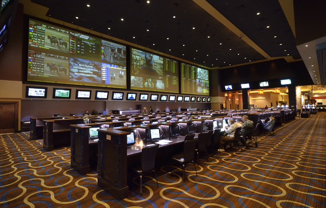 The Race and Sports Book at the Aliante hotel-casino is shown at 7300 N. Aliante Parkway in North Las Vegas on Wednesday, Feb. 5, 2014. (Bill Hughes/Las Vegas Review-Journal)