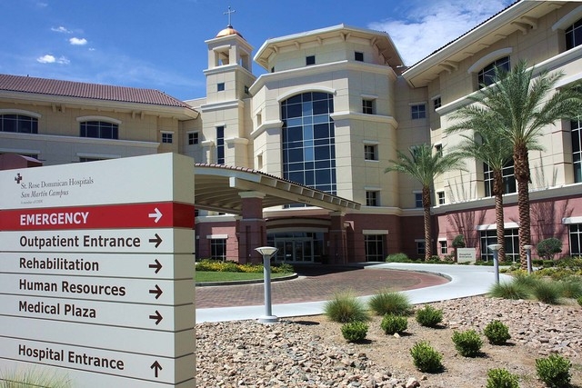 The U.S. Department of Health and Human Services Office of Civil Rights has filed a complaint against Dignity Health, the owner of St. Rose Dominican Hospitals. (Mike Stotts/Las Vegas Review-Journal)