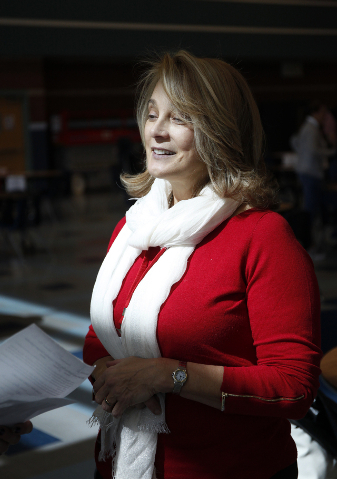 GOP lieutenant governor candidate Sue Lowden attends a precinct meeting in Las Vegas Saturday, Feb. 22, 2014. (John Locher/Las Vegas Review-Journal)
