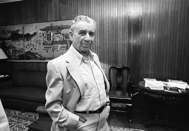 Reputed Mafia financier Meyer Lansky is shown in January 1982 in a Miami attorney’s office. L ...