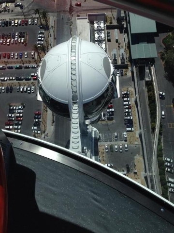A view from the High Roller on Monday. (Howard Stutz/Las Vegas Review-Journal)